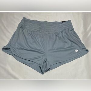 Adidas Pacer 3 Stripes Knit‎ High Shorts Women's 1X Blue Plus Size Pull On